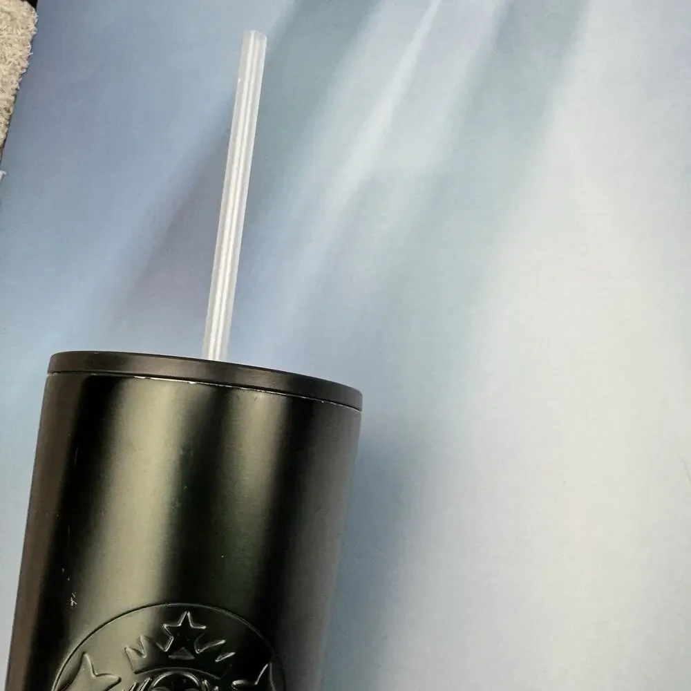 Starbucks Dark Green to Black Ombre Embossed Stainless Steel 24 oz Venti Tumbler